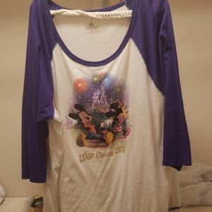 Disney Parks WDW raglan tee 3/4 sleeve 3x